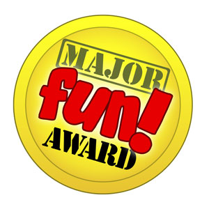 major fun award graphic for thrifting