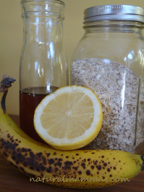 banana lemon honey and oats for natural beauty facial
