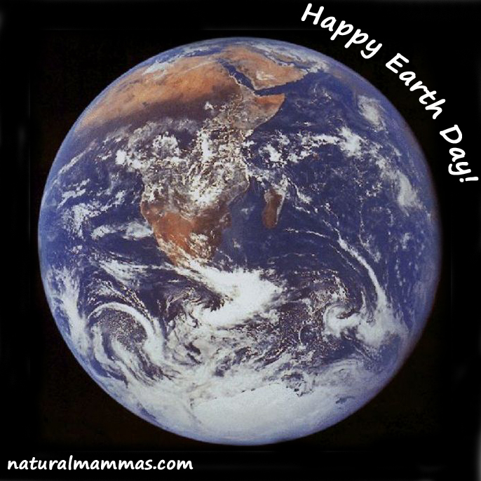 earth with happy earth day around it