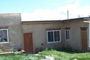 rainwater collection system in backyard