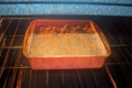 baking rhubarb crumb cake