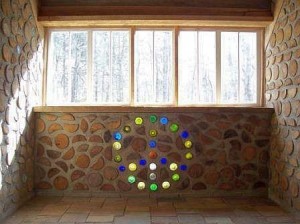 cordwood peace sign